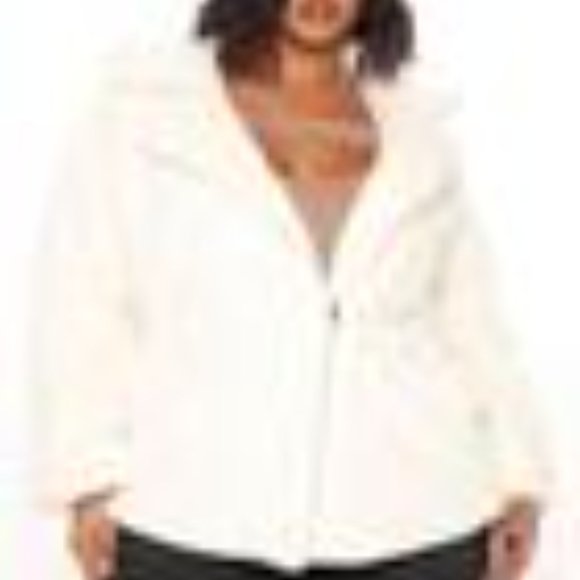 Cream Ready to wear Faux Fur Jacket 3X - Picture 2 of 2